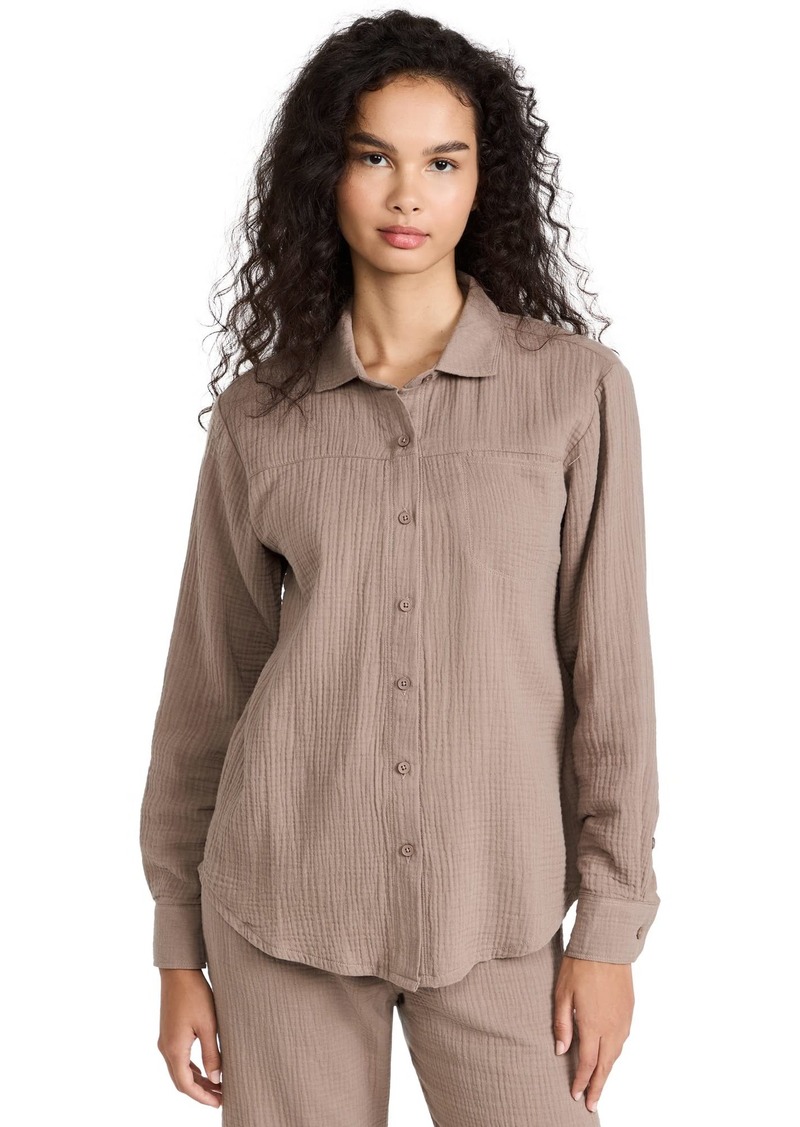 Splendid womens Addie Gauze Button Down Shirt   US