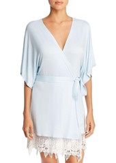 Splendid Women's Bridal Robe Pajama Coverup Pj Dreamy Blue with White lace L