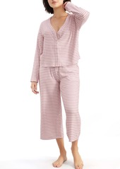 Splendid Women's Cardigan Knit Cropped Pajama Set