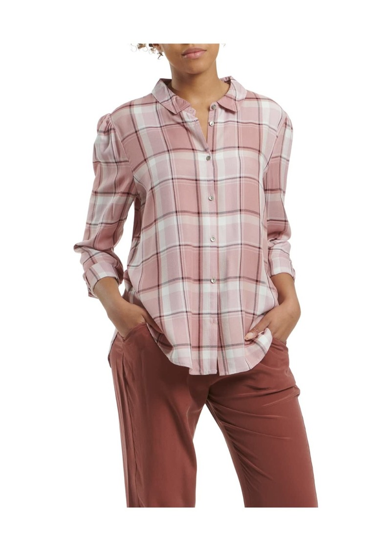 Splendid Women's Chrissy Long Sleeve Shirt LT Penny Plaid