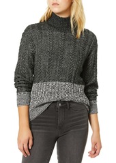 Splendid Women's Crewneck Cable Knit Pullover Sweater Sweatshirt