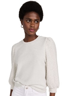Splendid Women's Evelyn Terry Long Sleeve Pullover Sweatshirt
