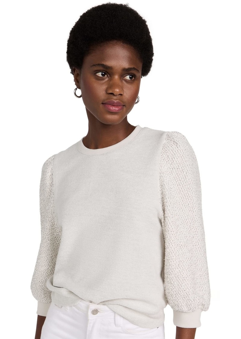 Splendid Women's Evelyn Terry Long Sleeve Pullover Sweatshirt