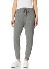 Splendid Women's Jogger Sweatpant Casual Pant Bottom Dark Heather Grey with Buttons L