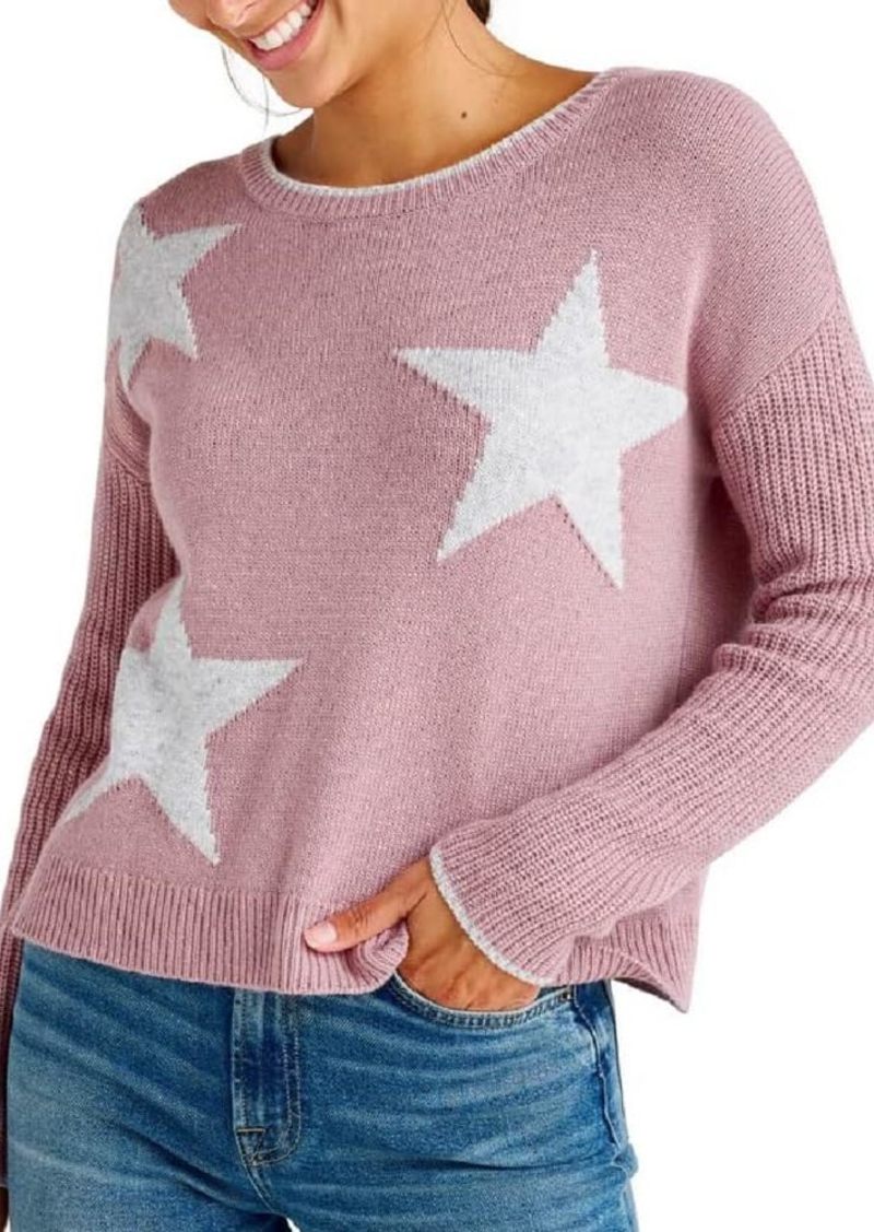 Splendid Women's Long Sleeve Francis Star Sweater  S