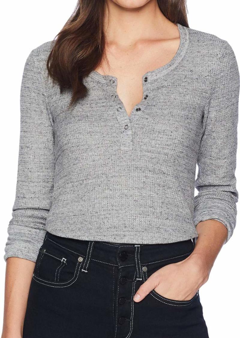 Splendid Women's Long Sleeve Thermal Henley Shirt | Cozy Pima Cotton Blend |  |