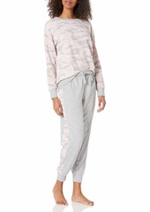 Splendid Women's Pajama Pullover Sweatshirt & Sweatpant Lounge Set  XL