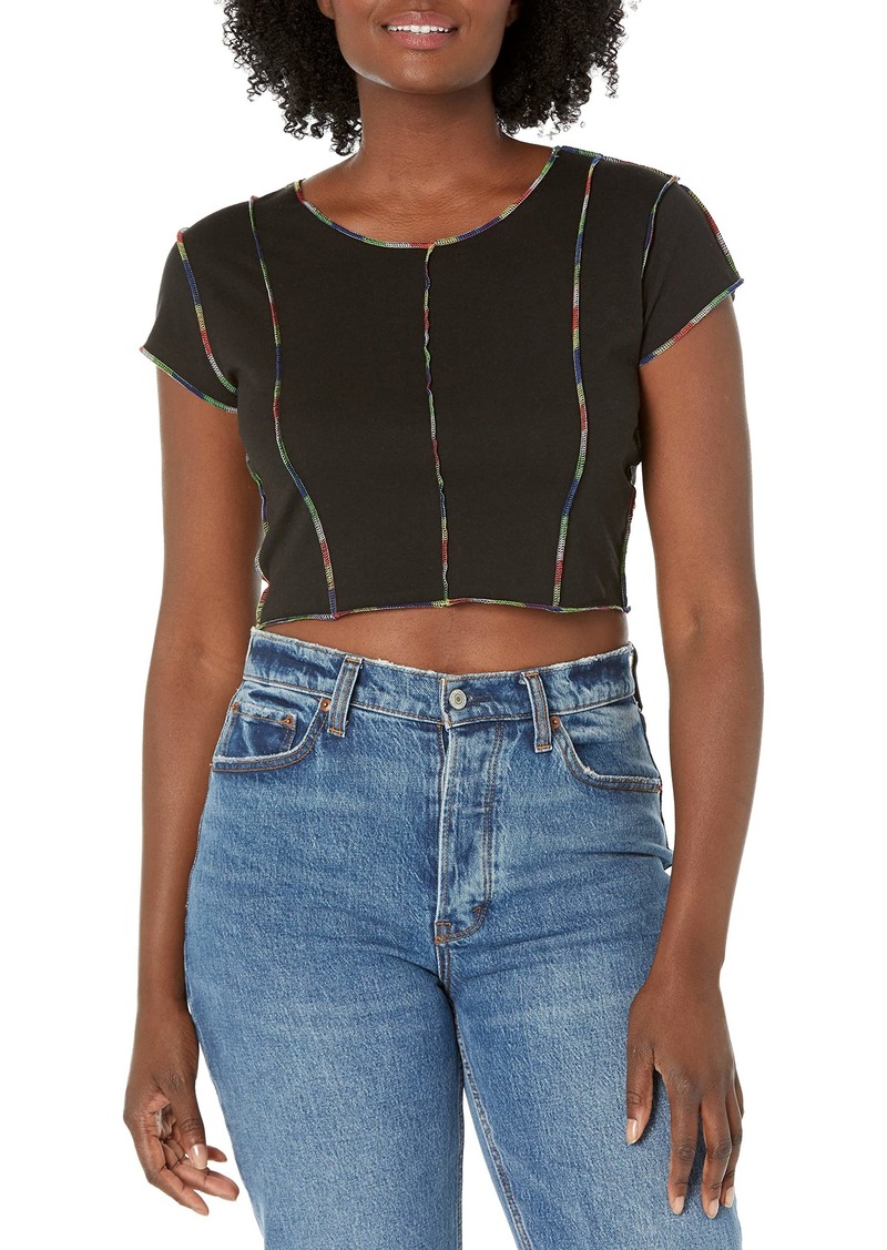 Splendid Women's Sundown Vista Seamed Cropped Fashion Tee Shirt