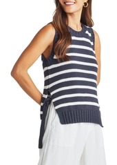 Splendid Zoey Stripe Side Tie Sleeveless Sweater