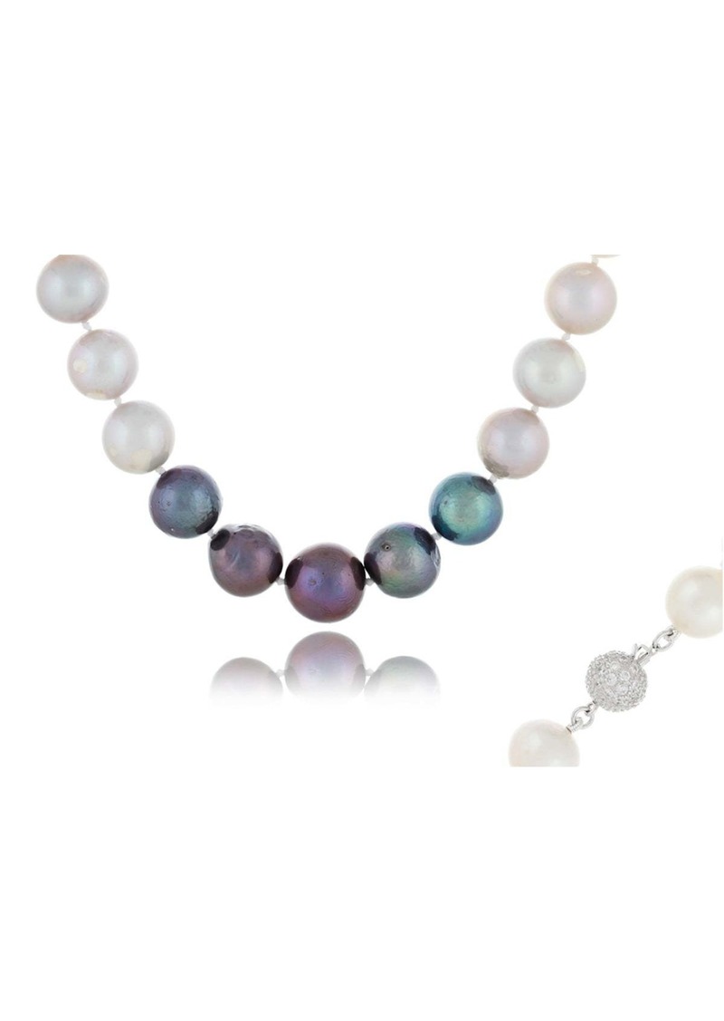 SPLENDID PEARLS Sterling Silver 11-14mm Ombrè Freshwater Pearl Necklace in Multicolor at Nordstrom Rack