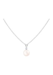 SPLENDID PEARLS Diamond & 7-7.5mm Freshwater Pearl Pendant Necklace in White at Nordstrom Rack