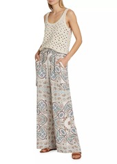 Splendid Venice Paisley Wide-Leg Pants