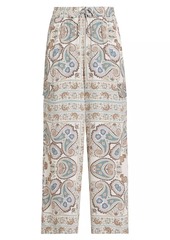 Splendid Venice Paisley Wide-Leg Pants