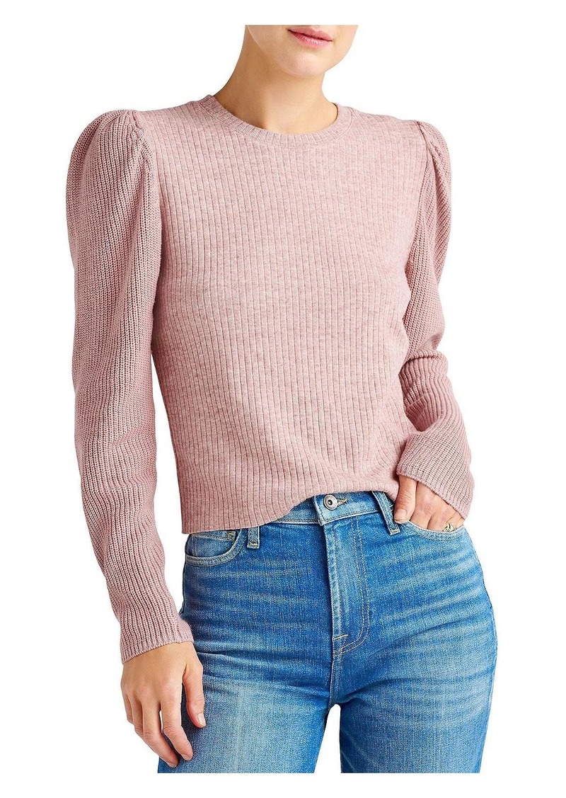 Splendid Womens Knit Puff Sleeve Pullover Sweater