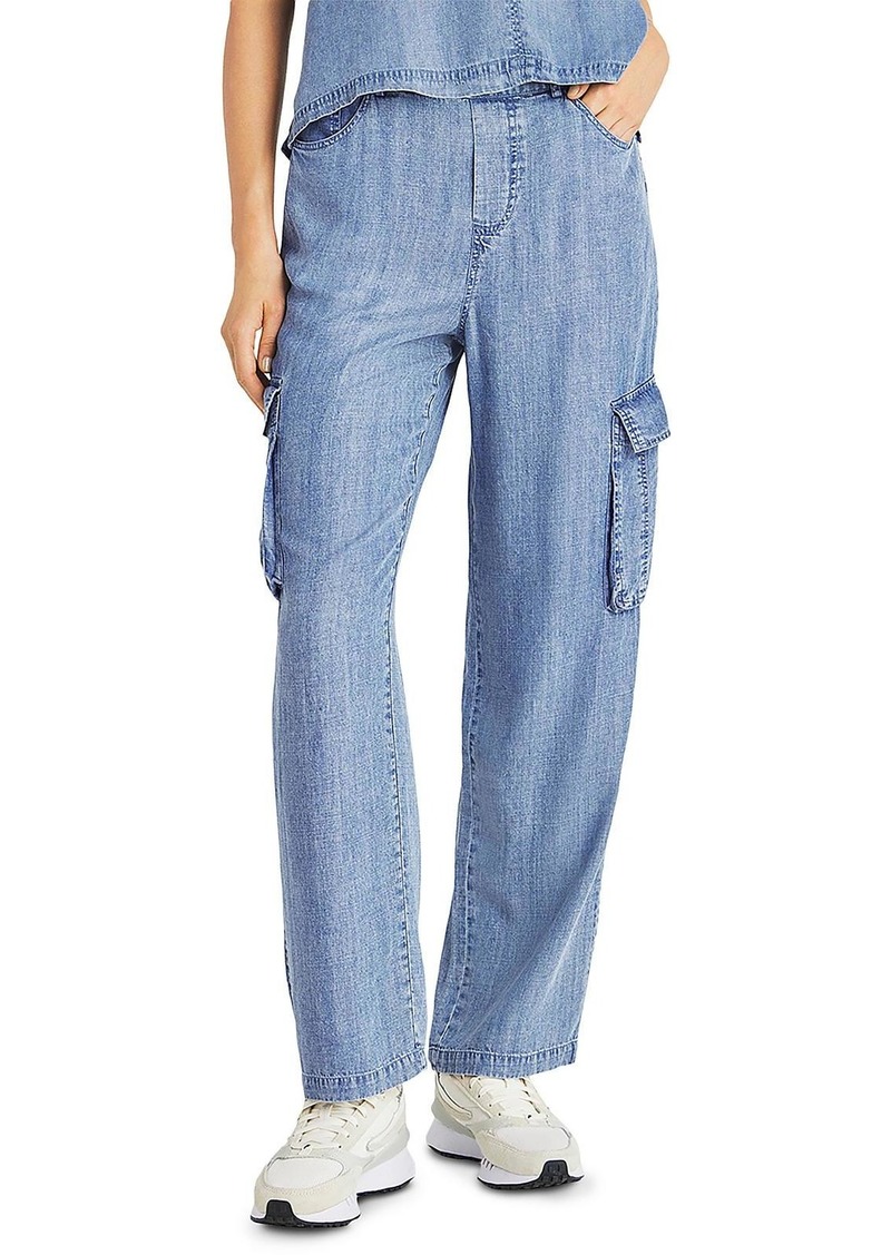 Splendid Womens Lightweight Chambray Cargo Pants