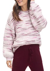 Splendid Womens Space Dye Ballon Slee Pullover Sweater
