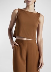 Splendid x Kate Young Silk Modal Cropped Tank Top