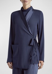 Splendid x Kate Young Silk Wrap Blazer