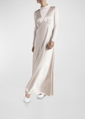 Splendid x Kate Young Sleeveless Silk Maxi Dress