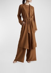 Splendid x Kate Young Viscose-Blend Wrap Coat