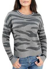 Splendid Zebra Print Long-Sleeve Sweater