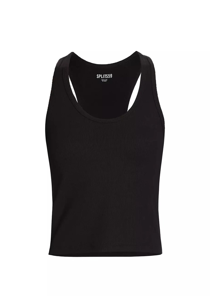 Splits59 Ashby Rib Scoopneck Crop Top