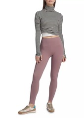 Splits59 Jackson Rib-Knit Crop Turtleneck Top