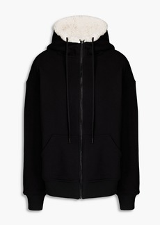 SPLITS59 - French cotton-terry hooded track jacket - Black - S