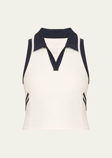 Splits59 Austin Airweight Cropped Polo Tank Top