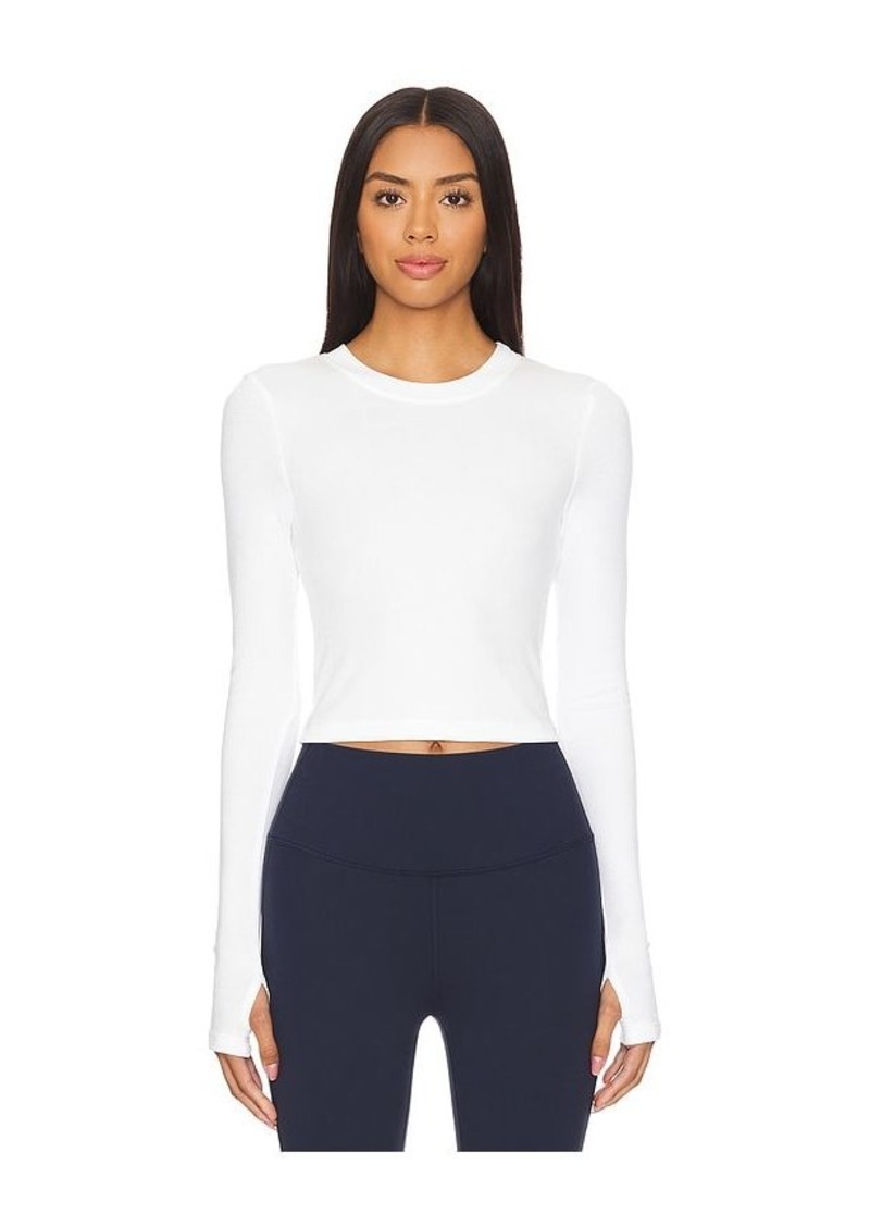 Splits59 Louise Rib Long Sleeve Crop Top