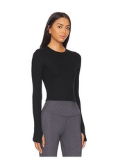 Splits59 Louise Rib Long Sleeve Crop Top