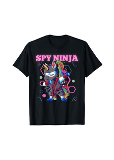 Cool Spy Gaming Ninja Gamer Girl Boy Kids Gaming Halloween T-Shirt