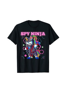 Cool Gaming Spy Unicorn Ninja Gamer Boy Kids Funny T-Shirt