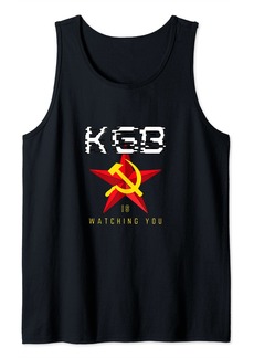 KGB Is Watching You Communist Soviet Spy Funny Tank Top