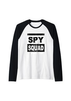 Retro Spy Squad Shirt Secret Agent Shirt Inspector Spy Raglan Baseball Tee