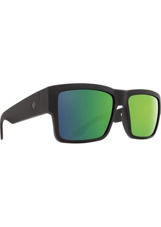 SPY Optic Cyrus Square Sunglasses Color and Contrast Enhancing Lenses Matte Black - Happy Gray Green Lenses