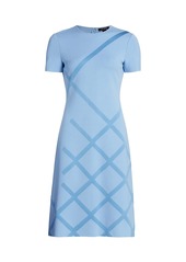 St. John Bias Stripe Jacquard Knit Dress
