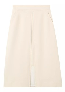 St. John Collection Line Crepe Midi-Skirt