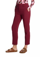 St. John Collection Line Cropped Cady Pants