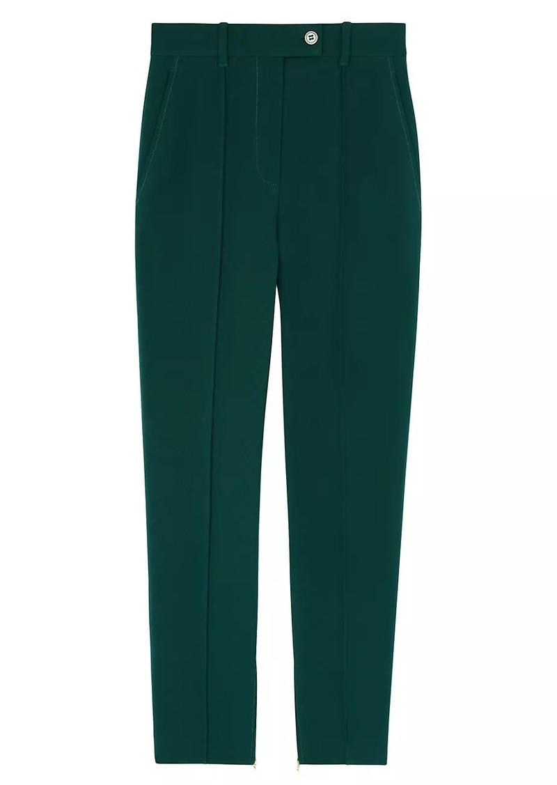 St. John Collection Line Pintuck Tapered Trousers