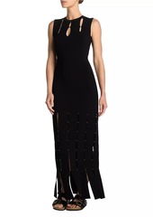 St. John Embellished Stretch Knit Gown