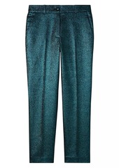 St. John Evening Metallic Cropped Pants