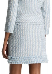 St. John Fringe Tweed Miniskirt