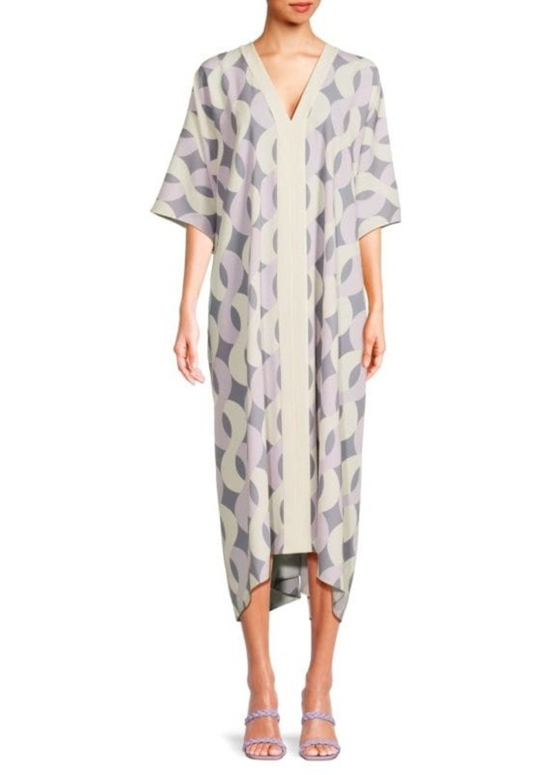 St. John Geometric Shift Maxi Dress