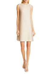 St. John Glimmering Sequined Knit Trapeze Dress