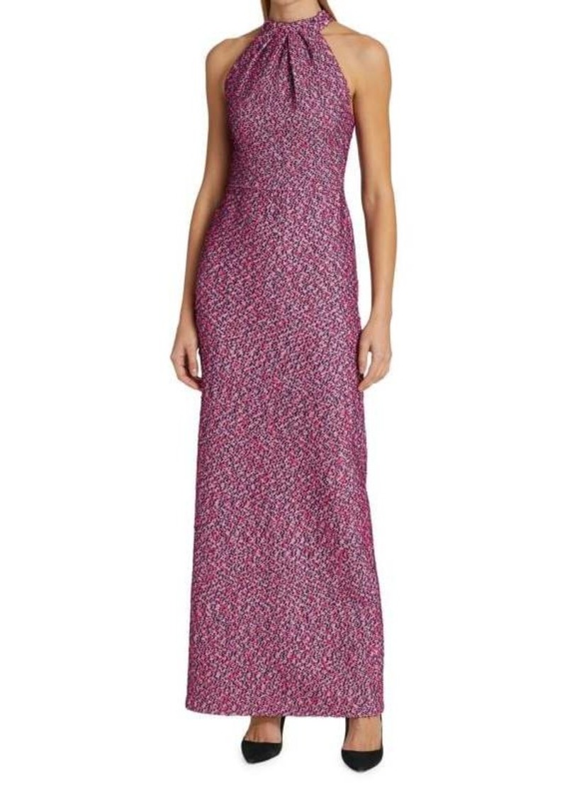 St. John Halterneck Knit Sheath Maxi Dress