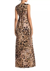 St. John Leopard-Print Maxi Dress