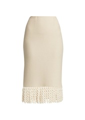 St. John Mini Float Texture Knit Skirt