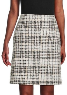St. John ​Plaid Tweed Mini Skirt