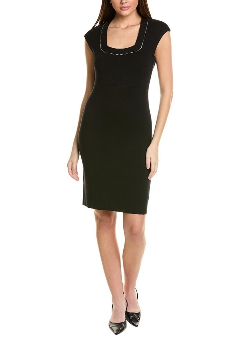 St. John Cap Sleeve Sheath Dress